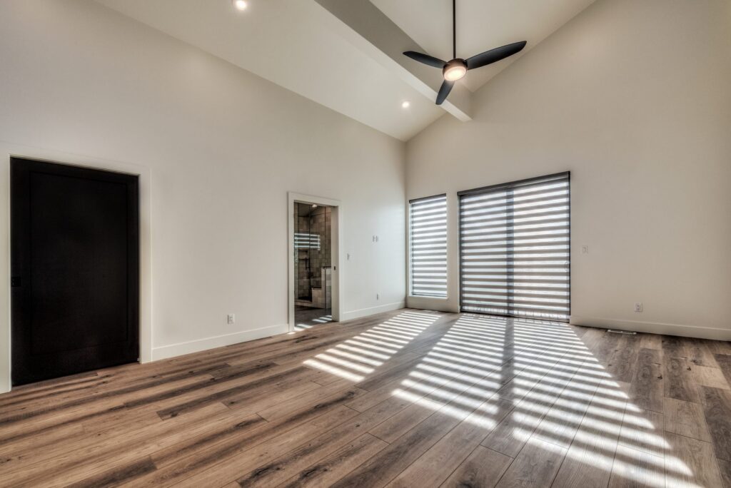 The Bedroom of a Horizon custom home